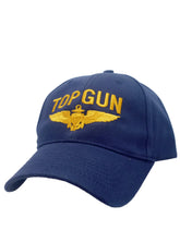 Top Gun Hat, Top Gun Gold Wings Logo Cap, Navy Blue